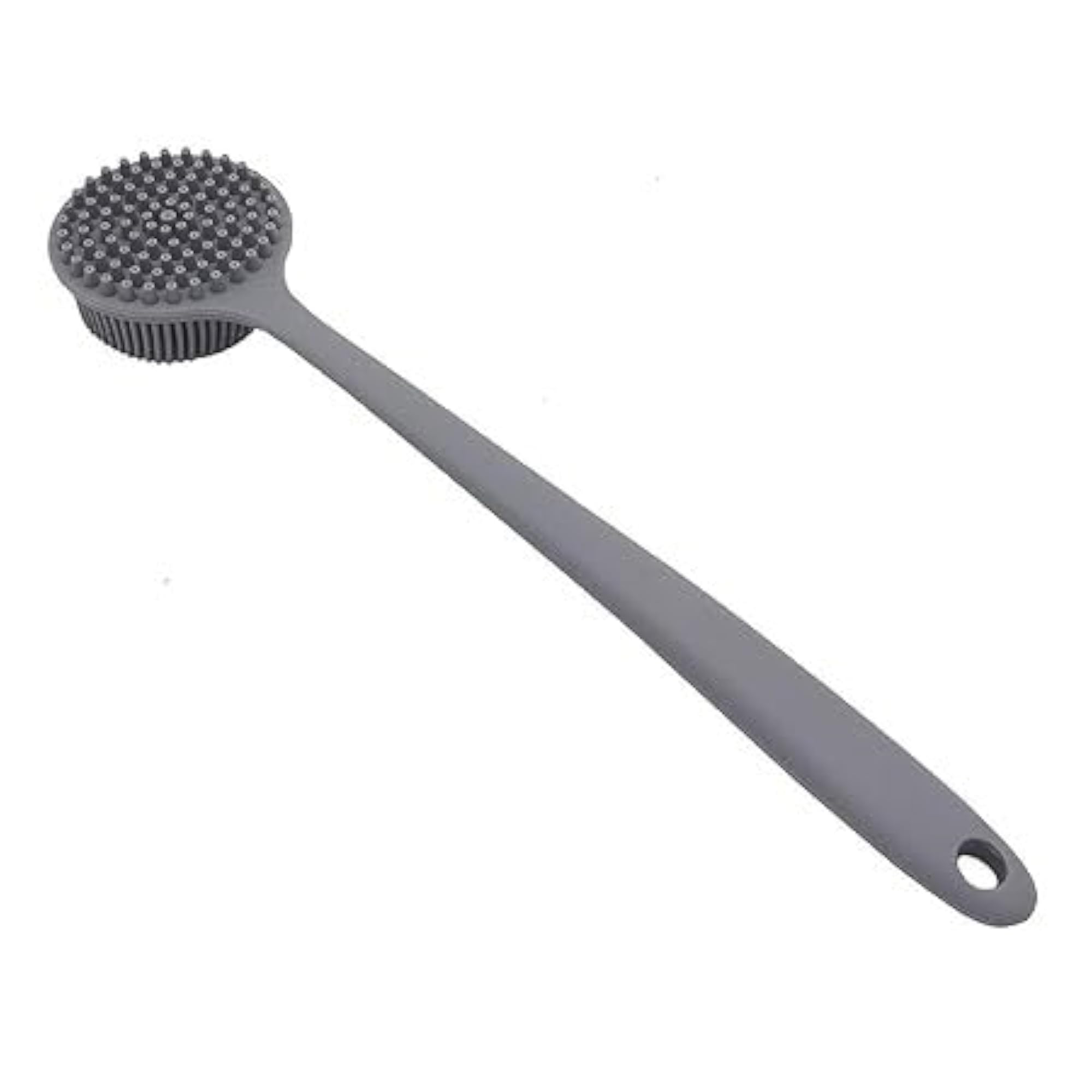 Silicone Bath Brush with Long Handle, Exfoliating Body Scrubber